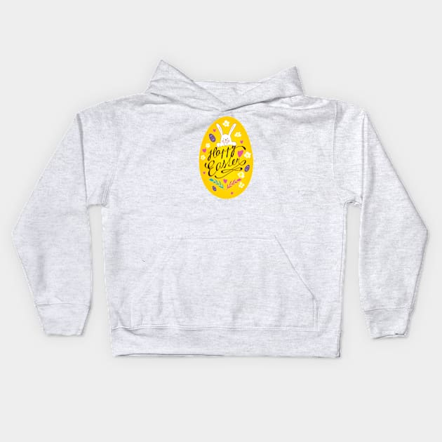 happy eastern egg Kids Hoodie by ChrisTeeUSA